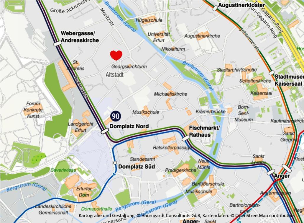 Altstadt Ferienwohnung Erfurt Exteriör bild